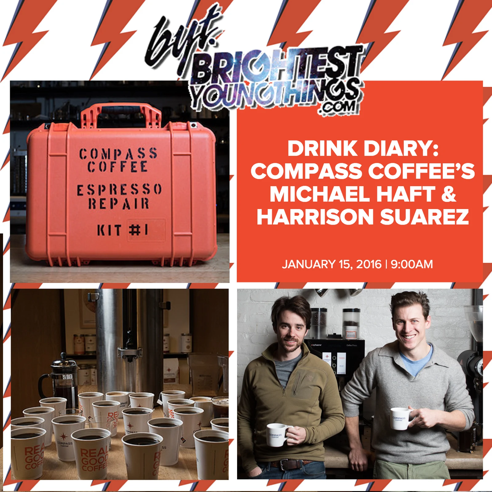 Brightest Young Things Drink Diary with Compass Coffee founders Michael Haft and Harrison Suarez